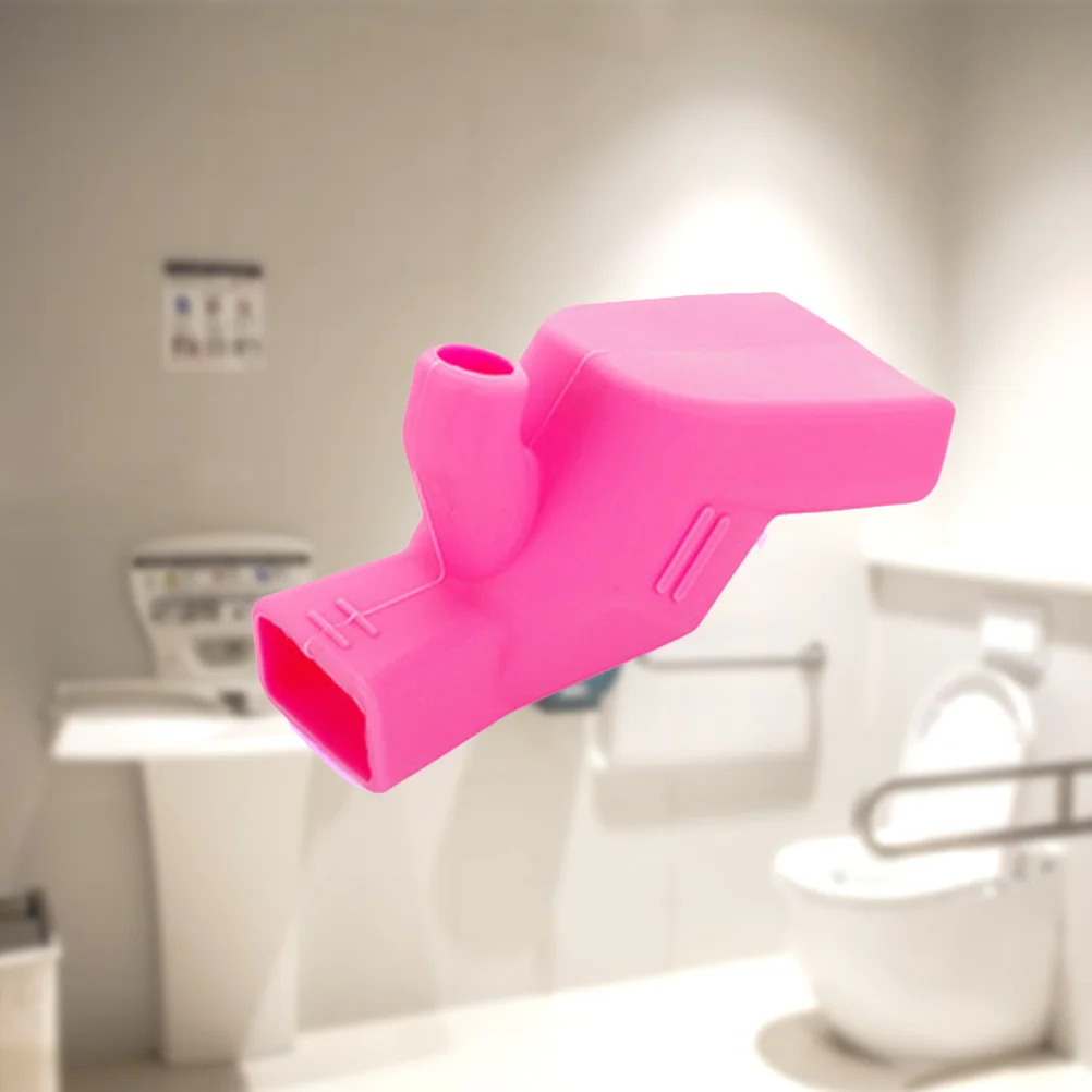 

1pc Silicone Faucet Extender Hand Washing Device Water Sink Bathroom Accessories Creative Gift for Toddlers Kids Children(Pink)