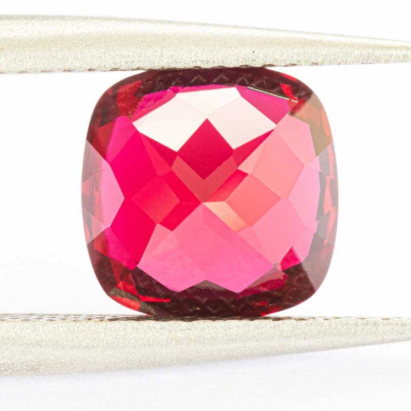 Lab Grown Ruby Square Cushion Shape Pigeon Blood Red Color Gemstone for Charms Diy Jewelry Making Selectable  AGL Certificate