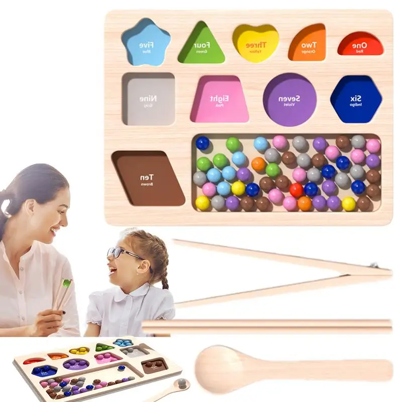 

Bead Matching Game Color Sorting Matching Number Counting Toy Puzzle Sorting Beads Toy For Learning Math Games Fine Motor Skill