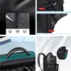 tylish Men's Genuine Leather Backpack, Premium Business Multifunctional Dual Shoulder Bag, Cowhide Laptop Travel Backpack 6