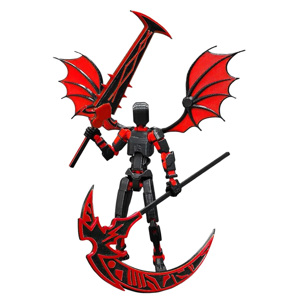 3D Printed Multi-Jointed Dummy Decorative Flexible Articulated Fidget Toy with 6 Pair Hands Articulated Model for Desktop Decor