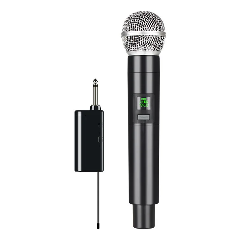 휴대용 무선 마이크 전문 UHF 녹음 노래방, 1 채널 리튬 배터리, 무대 교회 파티 학교
