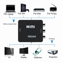 HDMI-Compatible AV Scaler Adapter HD Video Converter Box HDMI-Compatible to RCA AV/CVSB L/R Video 1080P Support NTSC PAL - Image 2