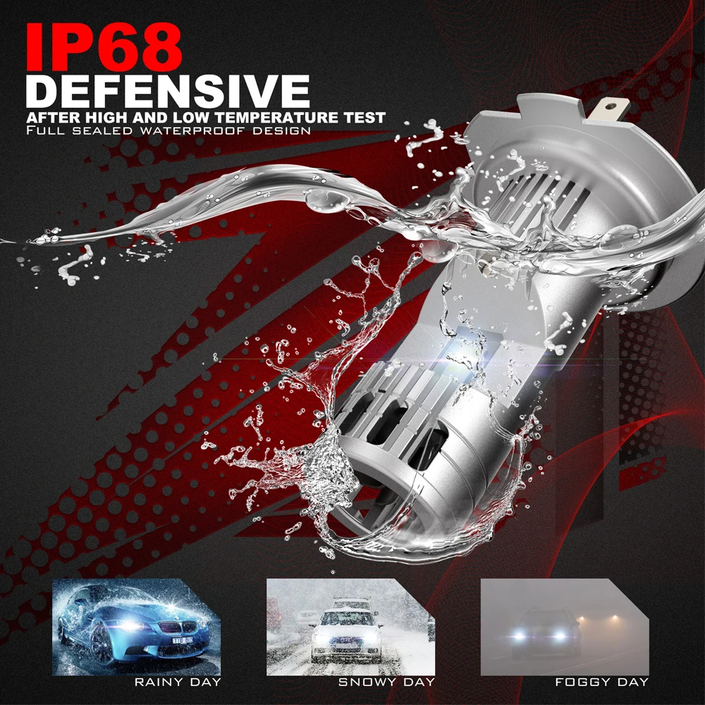 2PCS Car Light H7 Canbus LED Bulb 80W 20000LM H4 H11 9005 HB3 HB4 9006 9012 Auto Headlamp High Low Beam 6000K Mini LED Lamps 12V