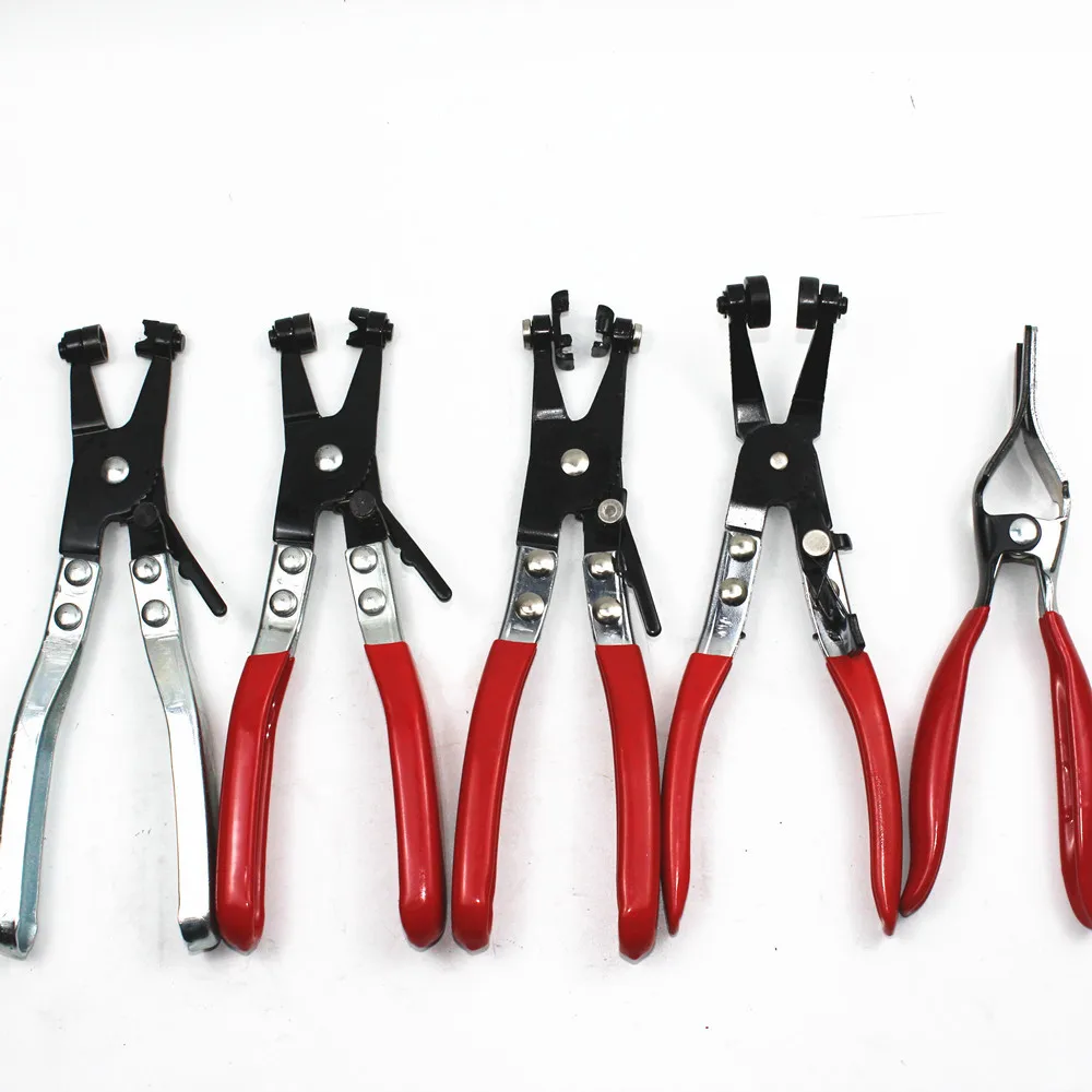 Car Tube Clamp Long Automotive Hose Clamp Pliers Straight Throat Tube Bundle Clamp Removal Tool