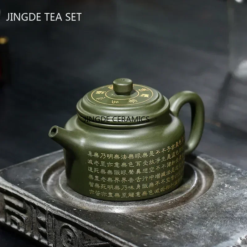 Yixing Handmade Tea Pots Purple Clay Teapot Beauty Kettle Raw Ore Green Clay Teaware Tie Guanyin Chinese Tea Ceremony Gift 290ml