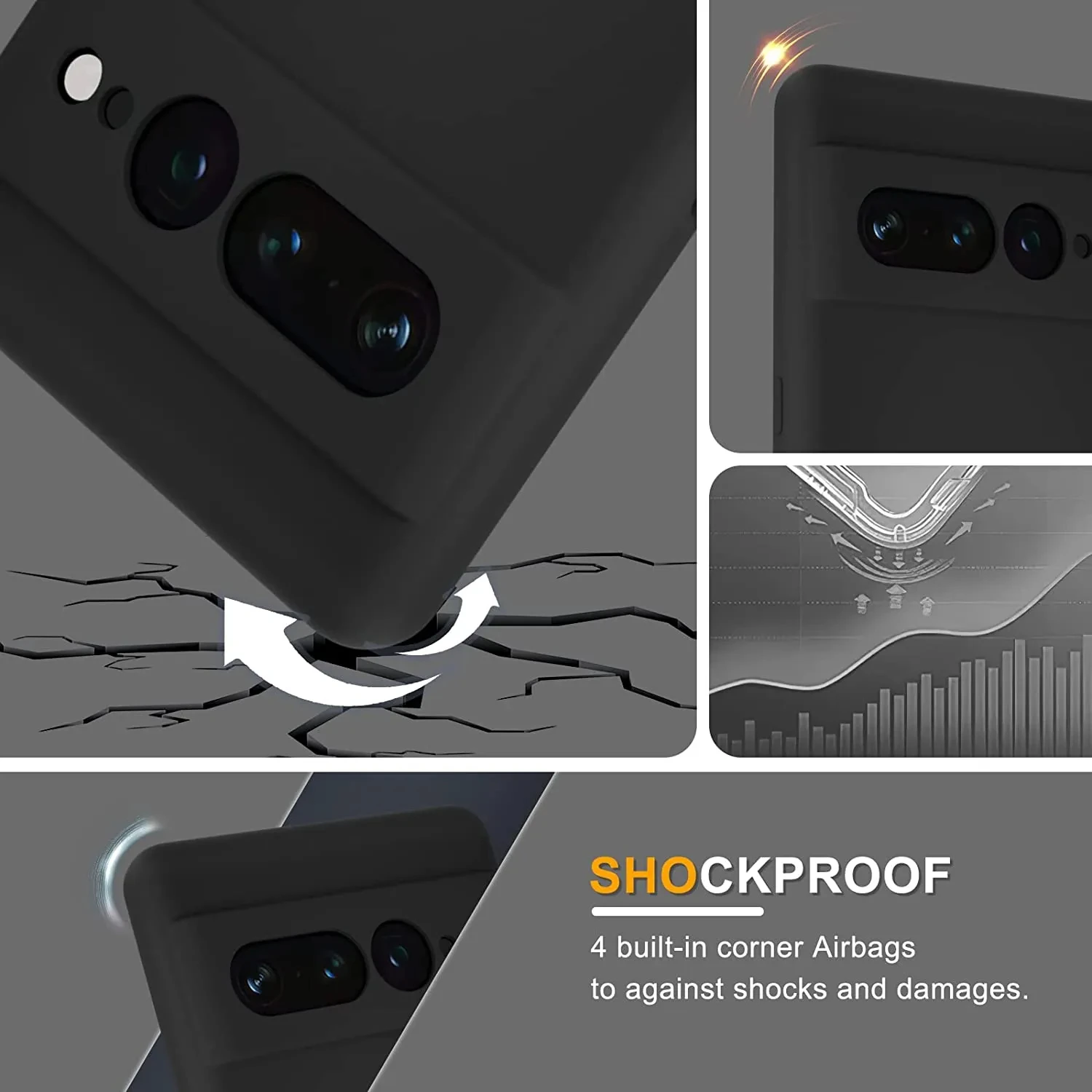 Liquid Silicone TPU Soft Solid Color Shockproof Back Case