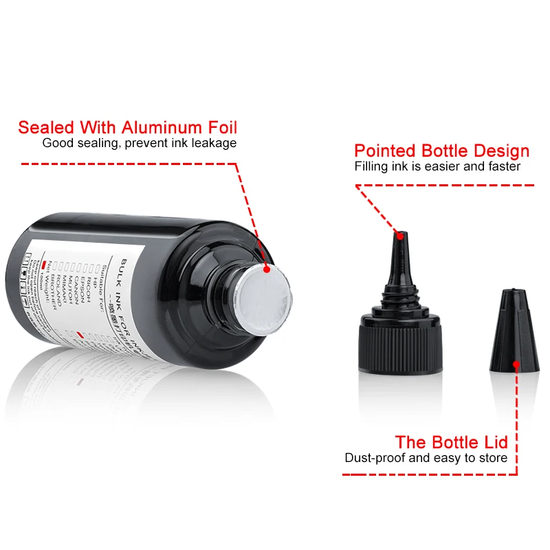 100ML Pigment Ink Refill for HP Multiple Models