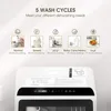 Portable Countertop Dishwashers, NOVETE Compact Dishwashers with 5 L Built-in Water Tank & Inlet Hose, 5 Washing Programs 3