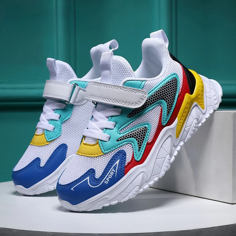 

2022 Spring Summer Fashion Children Shoes With Mesh Sneakers Kids Breathable Running Shoes Girls Boys Casual Sports Shoes