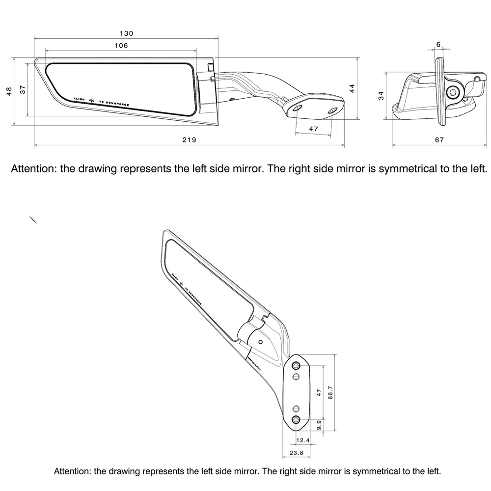 For Motorcycle Accessories KAWASAKI NINJA 500 NINJA500 SE 2024 Rearview Mirrors Adjustable Rear View Mirror ninja500 6