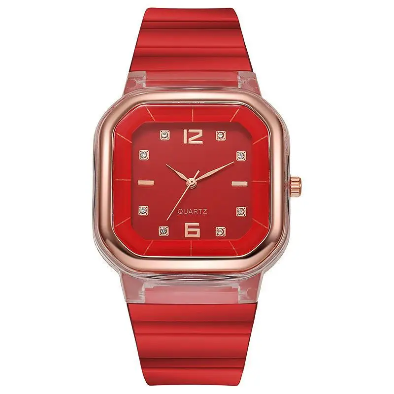 Candy Colors Silicone Square Quartz Women Watch Simple Sports Multifunctional Digital Watch Female Men's Fashion Watch images - 6