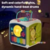 Activity Cube Toy With Light For Baby 7 in 1 Multi-Function Play Keyboard Drum Toy Musical Educational Gift For Toddlers 5