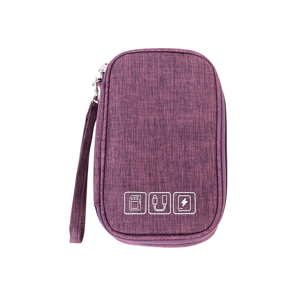 Travel Organizer Case - Cable Management Bag for Charger, Power Bank, Hard Drive, Portable Zipper Pouch with Compartments