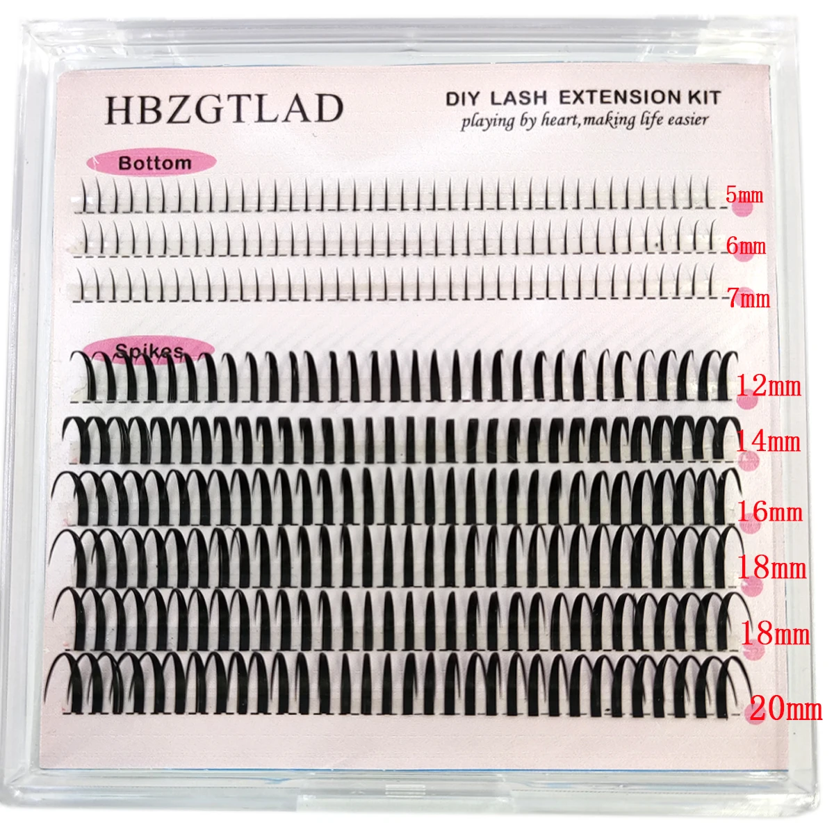 HBZGTLAD Wimpern 80D/100D Wimperncluster mit unten und stacheligem Volumen DIY Anime Wimperncluster verlängert Wimpern – Detail 4