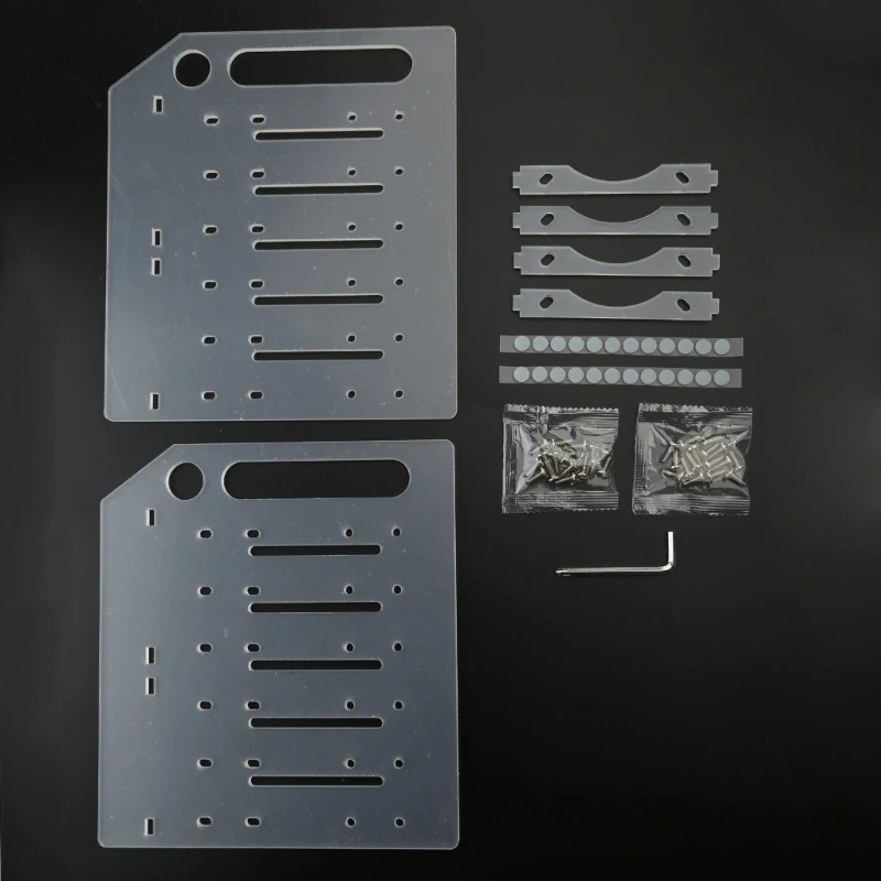 Multi-Layer SSD Rack for 3.5" Hard External Deskeop Bracket Hard Disk Box Transparent with Fans Space