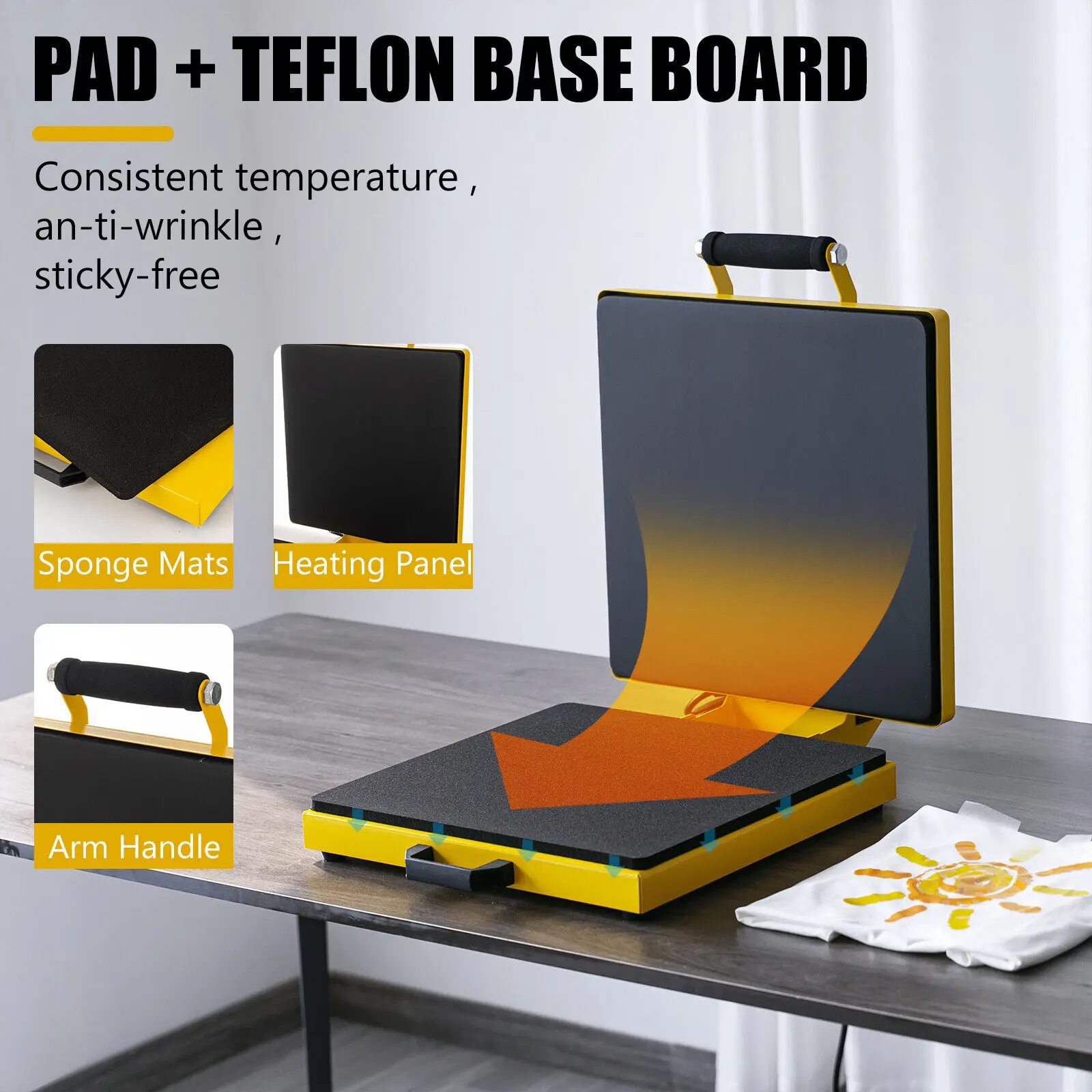 Clamshell Heat Press Machine, Heat Transfer, DIY Digital Sewing, Away Embossing Folder, Sublimation Printing Machine, 15x15"