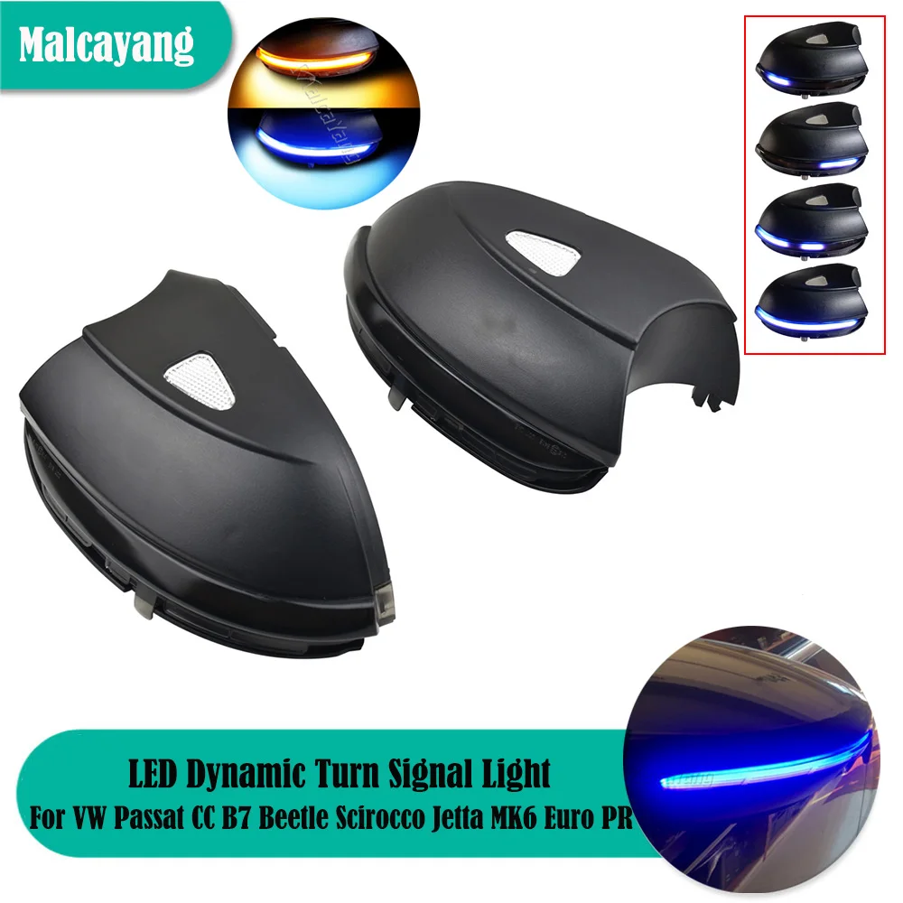 

Высококачественный динамический поворотный сигнал, 2 шт., боковой зеркальный флэш-индикатор для VW Passat B7 CC Scirocco EOS Jetta MK6 Euro Beetle A5