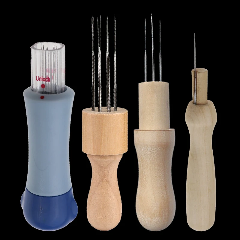 FeltingNeedleFeltingHandleCloverwith7pcsNeedlesWoolTool