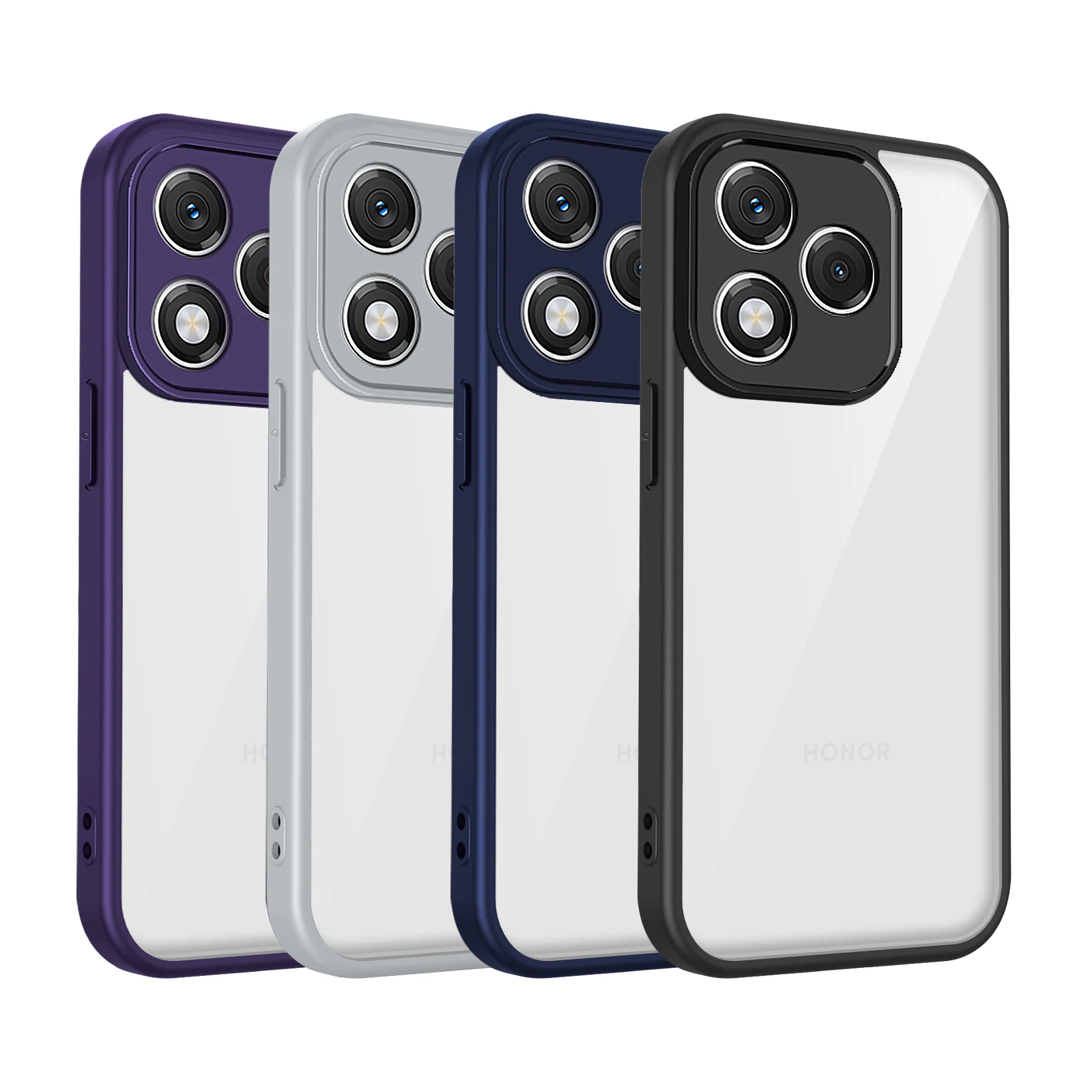 Clear Matte Silicone Bumper Phone Case with Air Cushion Shockproof Protection