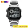 SKMEI 1335 Stainless Steel Strap Digital Watch reloj hombre Sport Watch Men 5Bar Waterproof Watches 2