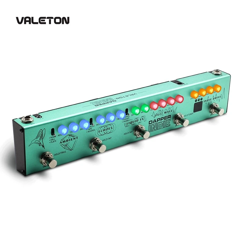 

Valeton Dapper Indie Guitar Multi Effects Pedal Distortion Reverb Delay Chorus Fuzz Phaser Tremolo VES-5