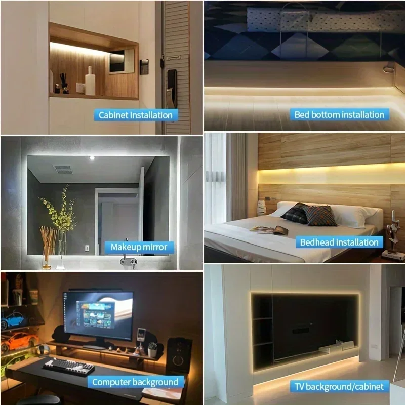 5V COB LED Strip Light USB Smart Hand Sweep Motion Sensor Dimmable Flexible Strip Lights For Bedroom TV Mirror Backlight Wall