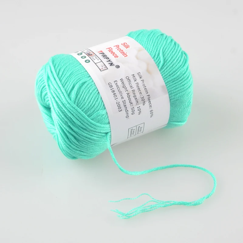 TPRPYN 1pc 50g Yarn Crochet Silk Hand Knitted Cotton Yarn for Knitting Doll Sweater hat Line DIY Amigurumi Threads 132M 4