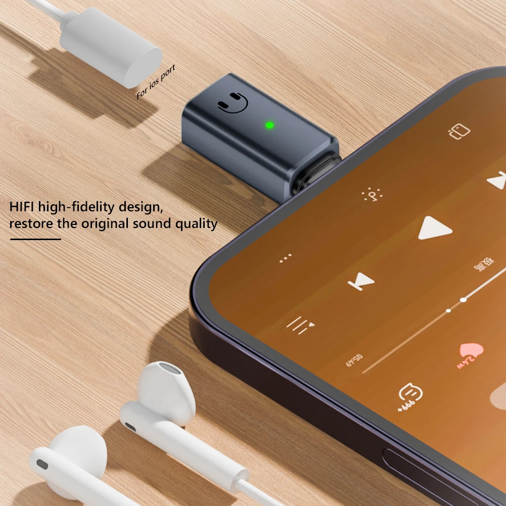 USB C To 8 Pin Adapter Type C To 8 Pin Audio Converter Headphone Earphones Converter for iPhone 15 iPad MacBook Type C Phone 2