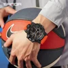 SANDA 6198 Watch Fashion Trend Dual Screen Multi functional Outdoor Sports Multi functional Waterproof Electronic Men's Watch 6