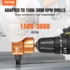 VEVOR Double Head Sheet Metal Nibbler Cutter 360 Degree Metal Nibbler Drill Attachment with Extra Punch and Die Cutting Hole 2