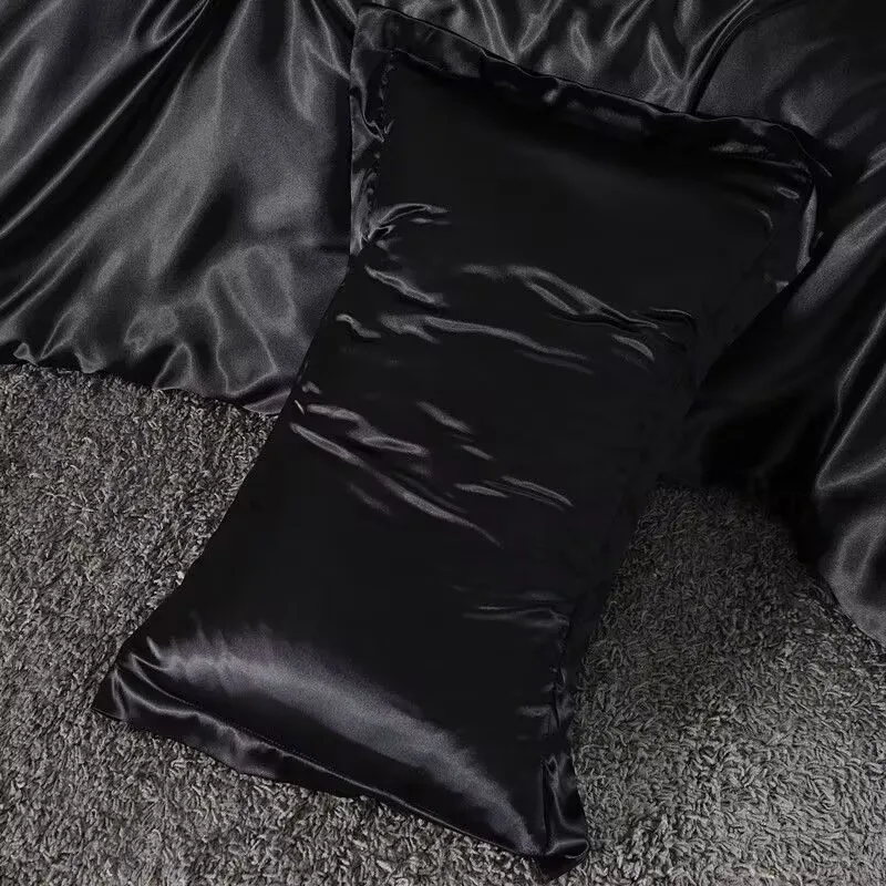 1pcs Man-made Mulberry Silky Pillowcase  Pillow Case Cover Satin Home Textile Bedding Hotel Pillowcases 6