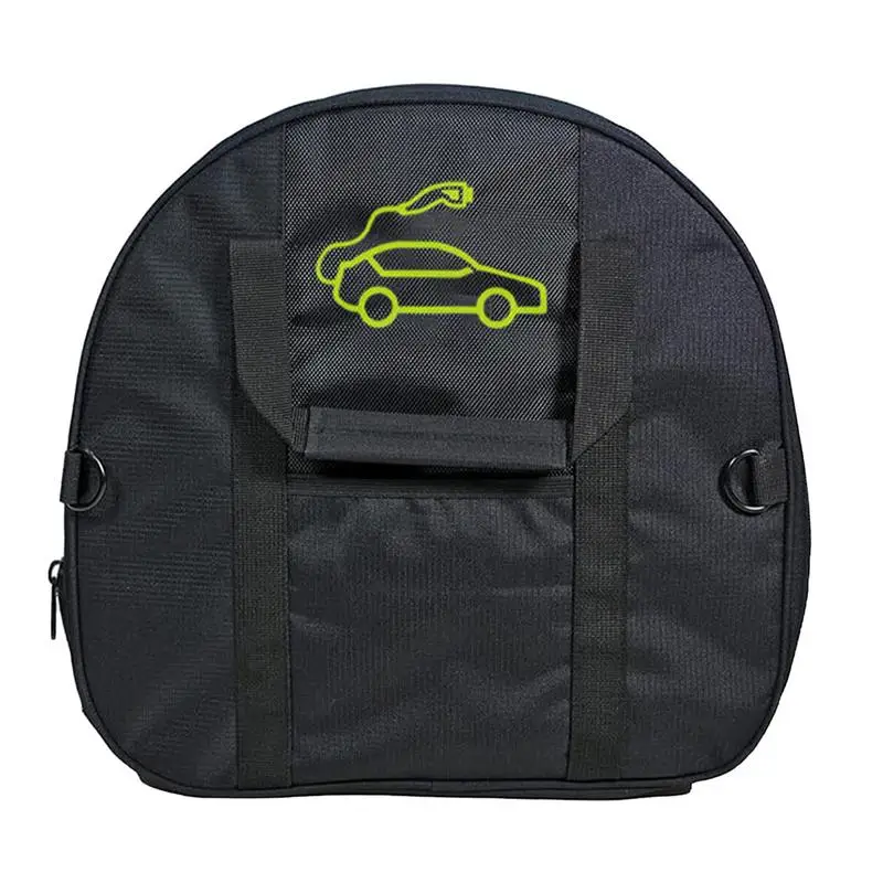 

Cable Storage Bag Portable Fire Retardant Waterproof Jumper Cable Round Shape Organizer for Cords Hoses Automobile Accessories