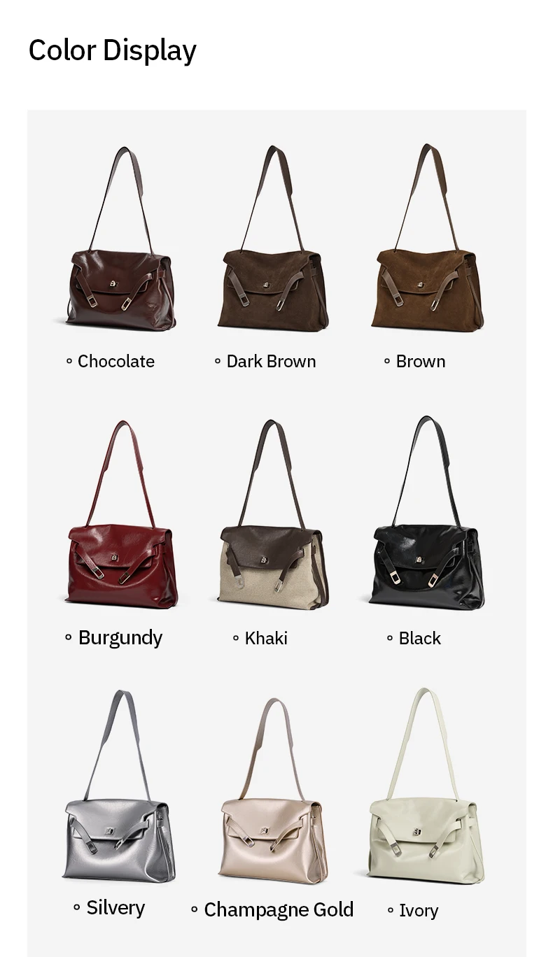 Split leather tote, stitching detail