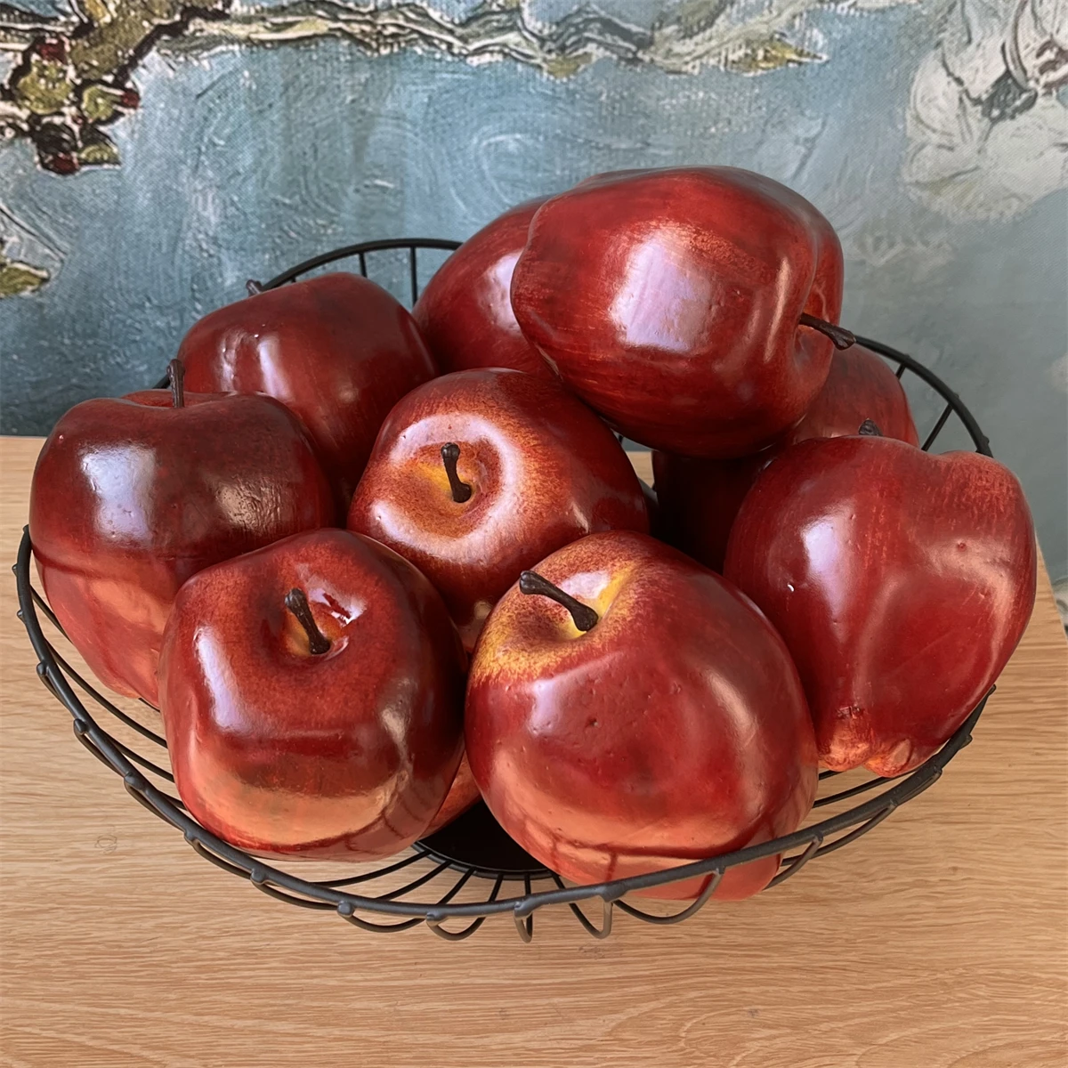 Simulation Red Ground Cherry Snake Fruit 6 PCS Artificial Delicious Red Apple Model Fake Fruit Plate Decoration Holiday Props artificial fruits and vegetables