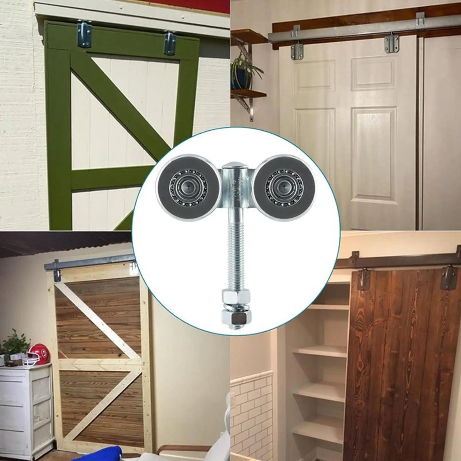 Rouleau De Rail Coulissant En Acier, 2 Pièces, Rail De Porte De Grange Suspendu, Roue De Chariot, Rail De Suspension Plus Grand Pour Porte De Grange, Diamètre 35 Mm