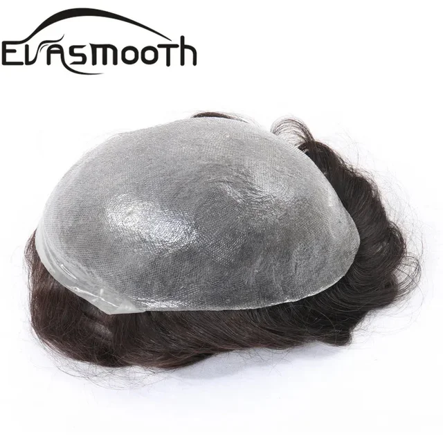 Peau mince 0.03mm cheveux naturels hommes toupet cheveux humains hommes perruque systèmes de remplacement pièce de cheveux prothèse capillaire Hombre hommes perruques 1