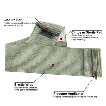 4in 6in Medical Israeli Bandage Wound Dressing Emergency Israel Bandage Combat Tactical First Aid IFAK Trauma 2