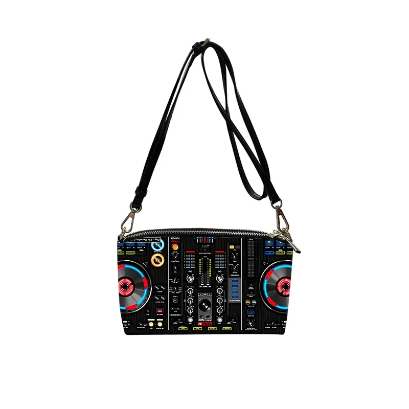 electronic music DJ Controller Mixer PU Crossbody Bag 2023 New Women's Fashion Shoulder Bag Minimalist Small Square Bag