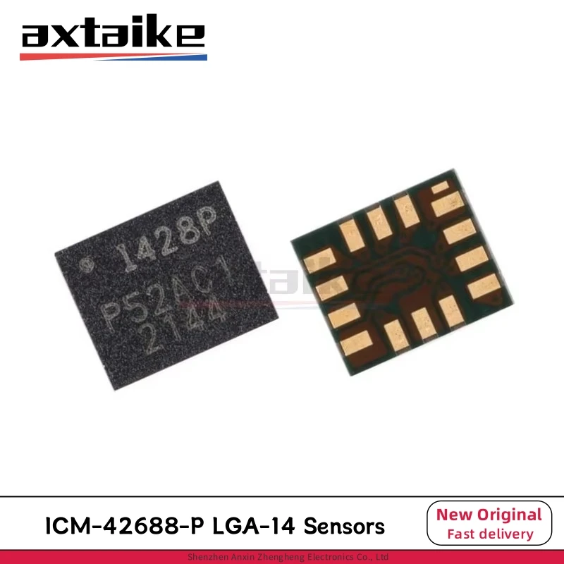ICM-42688-P 고정밀 6 축 3 축 자이로스코프 3 축 가속도계 센서, I428P 1428P LGA-14 SMD ICM-42688 I..
