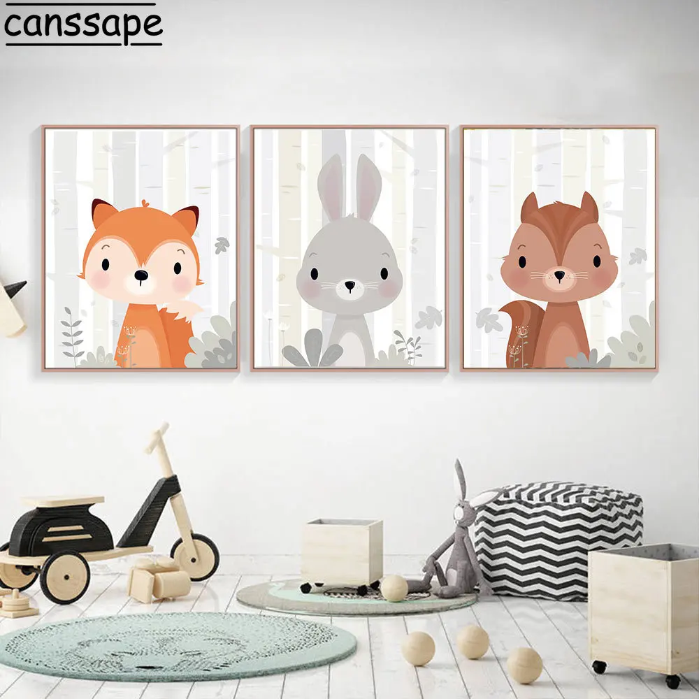 Nordic Animal Posters Kids Room