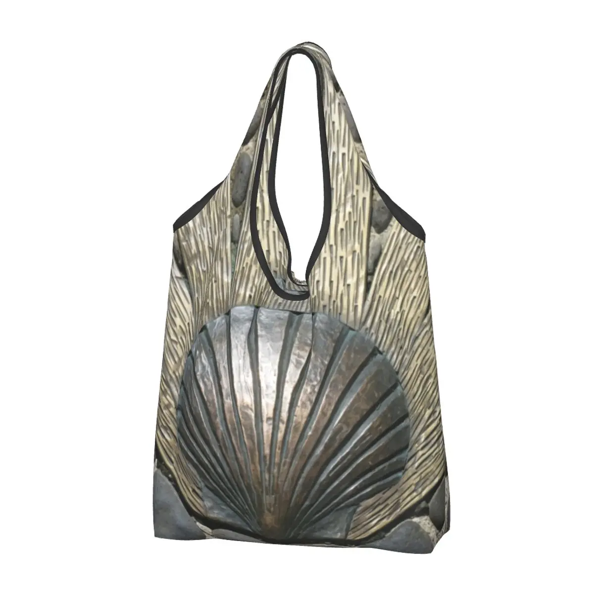 

Индивидуальная переработка, сумка для покупок с раковиной из гребешков, женская сумка-тоут, портативные сумки для продуктов, сумки для покупок