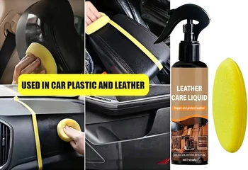 Detergente e Condizionatore Professionale per Pelle 100ml, Previene Crepe e Usura, Cura degli Interni Auto, Ripristina la Trama, Protezione per Auto