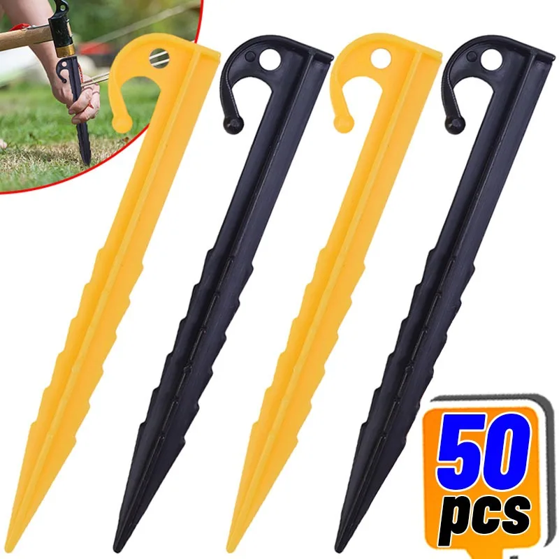 Plastic Tent Stakes 50/10Pcs for Camping camping tent accessories tent pegs