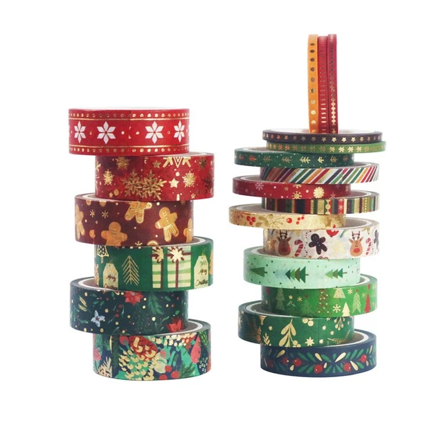 Christmas Washi Tape Set 12 Rolls Winter Embellishment for Arts, DIY Crafts, Journals, Planners, Wrapping, Other