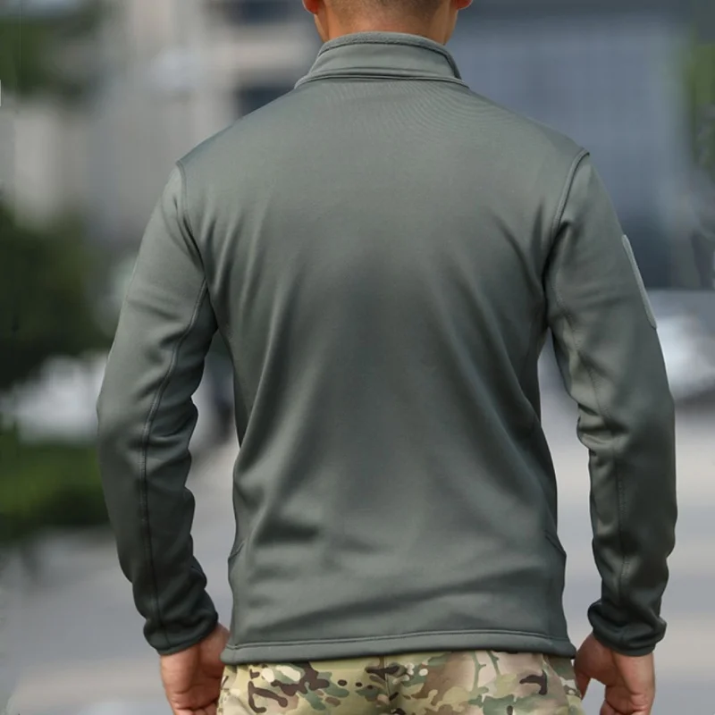 야외 하이킹 스포츠 전술 재킷 봄 가을 남성용 경량 스탠드 칼라 가디건 코트 탑 사이클링 등산복