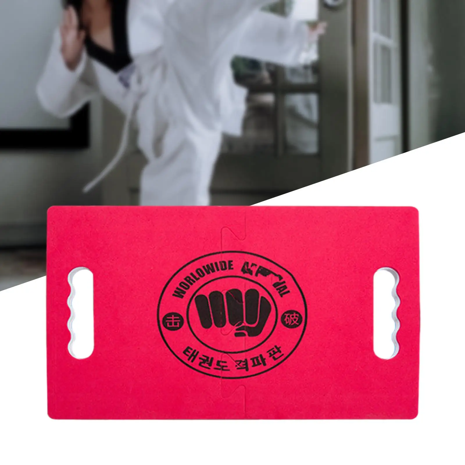 Taekwondo Breaking Board with Handle Foam Pad Rebreakable Training Board Folding Repeated Use Martial Arts Karate Breaking Board