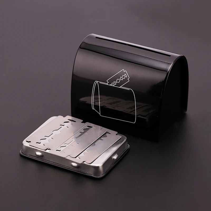 Mini Barber Blade Disposal Case Safe Storage Safe Guard Razor Blade Recycling Container Box Professional Recycling Blade Tools