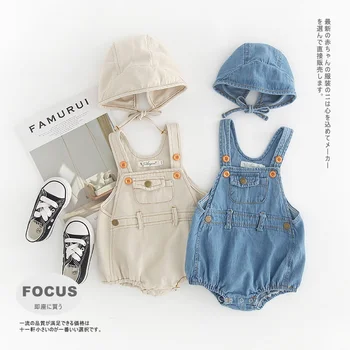 Denim Baby Romper Set 1
