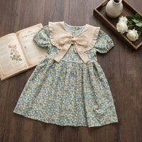 Robe florale pour filles, style tendance de l'été, robe pour enfants de célébrités d'Internet, robe élégante pour petite fille 3